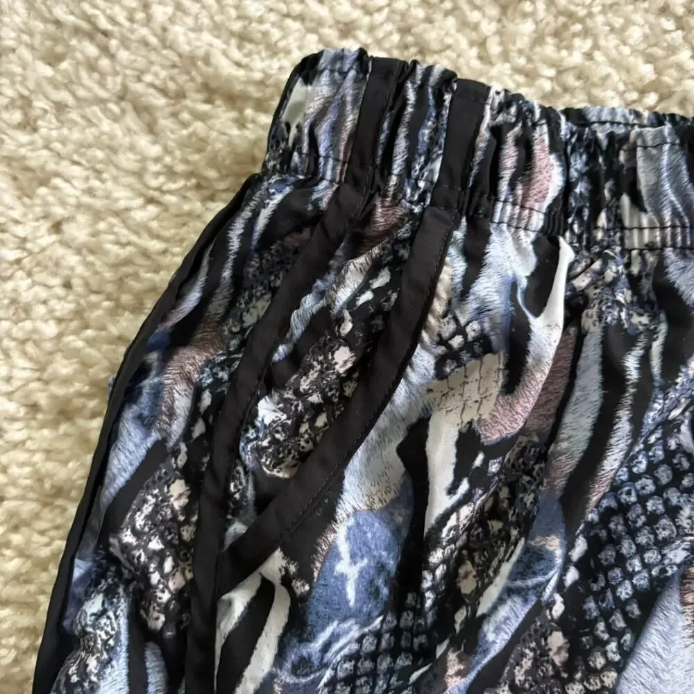 Calvin Klein Abstract Animal Print Athletic Shorts Blue Black Small - Picture 2 of 10